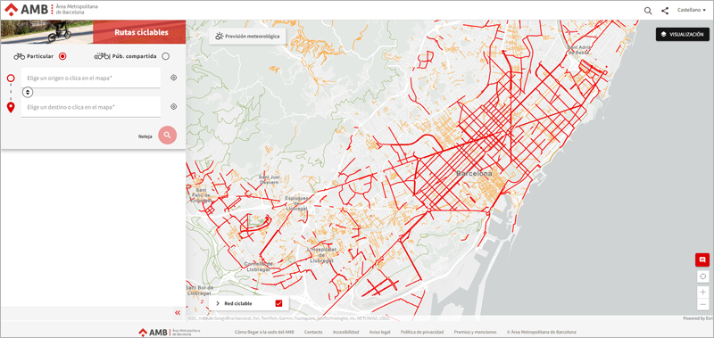 Nexus Geographics participa en el visor de rutas ciclables del Área Metropolitana de Barcelona