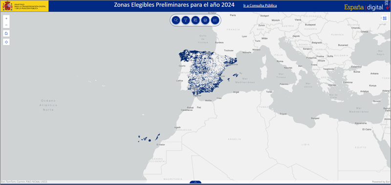 zonas elegibles para las ayudas Unico-Banda Ancha