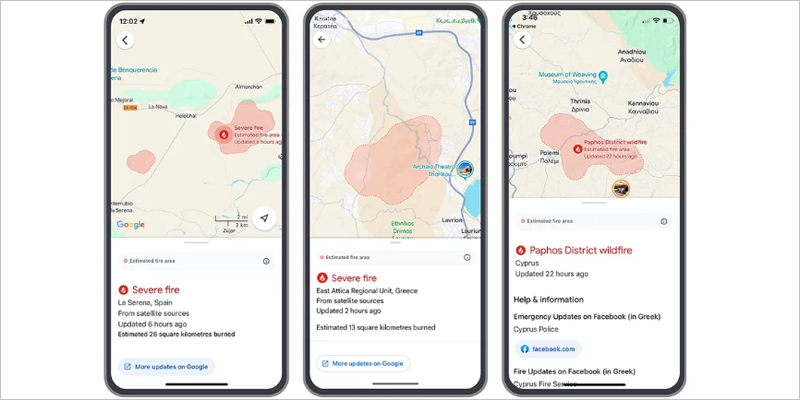 La herramienta de IA de Google para informar sobre incendios forestales se extiende a 15 nuevos países