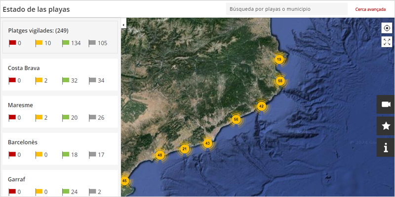 Prueba piloto para establecer un sistema automático de avisos a los bañistas en playas no vigiladas de Cataluña