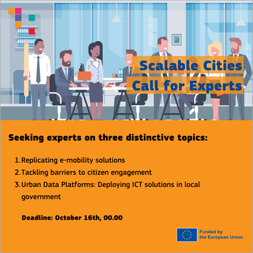 convocatoria de expertos de Scalable Cities