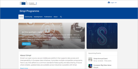 El programa Simpl estrena una web para apoyar el intercambio de datos en la UE