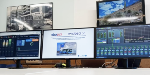 Recarga inteligente de los autobuses eléctricos de la EMT de Madrid con el sistema ELECTRA de ETRALUX