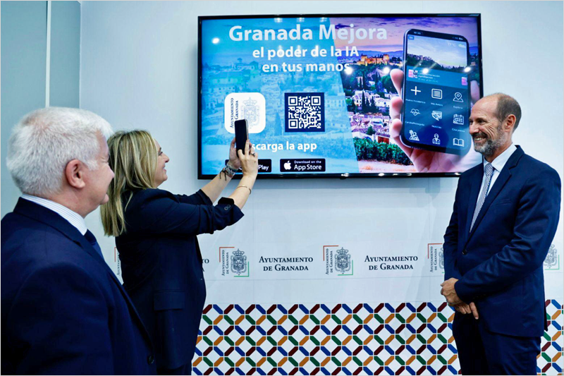 La app municipal Granada Mejora incorpora la inteligencia artificial para mejorar el tiempo de respuesta