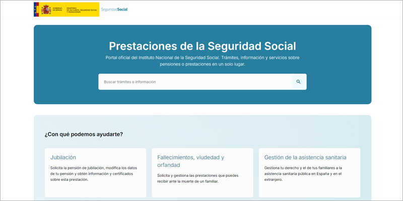 Nuevo portal online de la Seguridad Social para facilitar el acceso a trámites, información y servicios