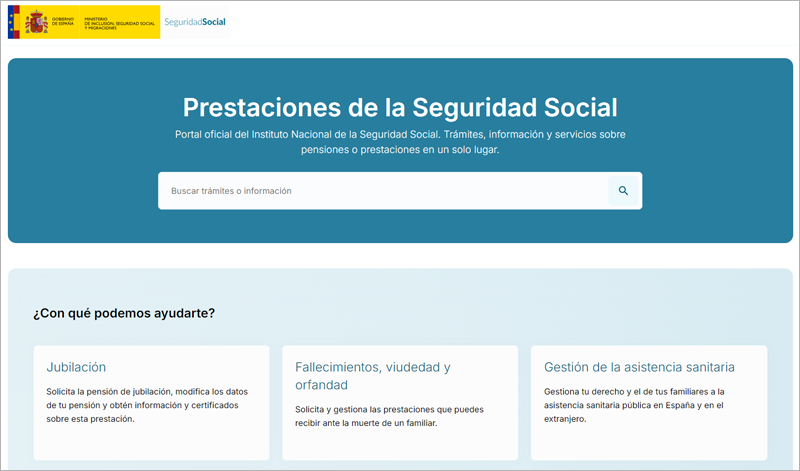 Nuevo portal online de la Seguridad Social 