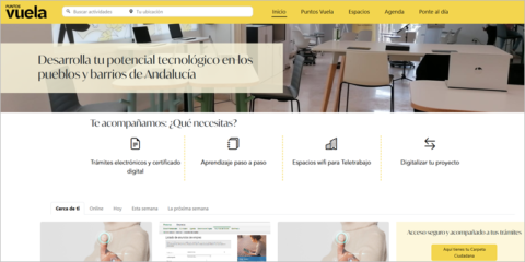 Nuevo portal web de la red de Puntos Vuela de competencias digitales de Andalucía