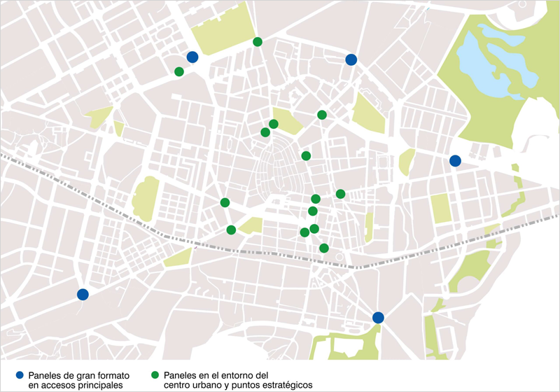 paneles digitales de información y guiado hacia los parkings subterráneos de Vitoria-Gasteiz 