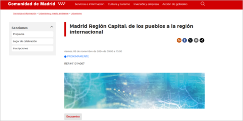 Jornada sobre el presente y el futuro del urbanismo en la Comunidad de Madrid