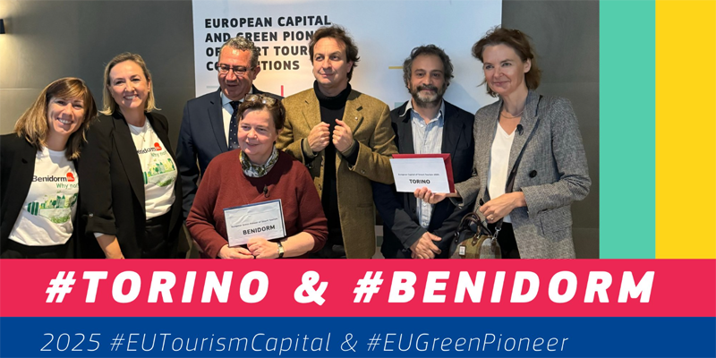 Turín y Benidorm, ganadores de los premios Capital Europea y Pionero Verde Europeo del Turismo Inteligente