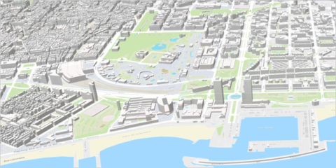 El Ayuntamiento de Barcelona y Nexus Geographics desarrollan un mapa 3D del plan litoral de la ciudad