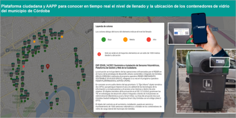 MOVISAT sensoriza los contenedores de vidrio de Córdoba para optimizar la gestión de residuos