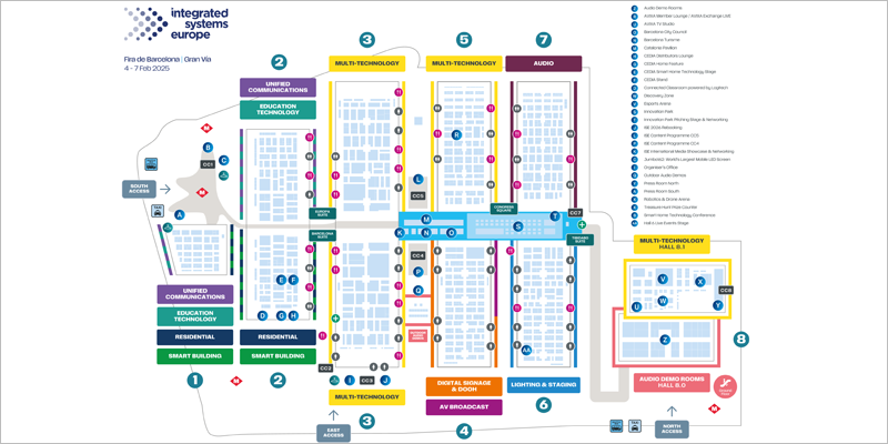 plano oficial de la feria ISE 2025