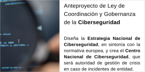 Luz verde al anteproyecto de Ley de Coordinación y Gobernanza de la Ciberseguridad
