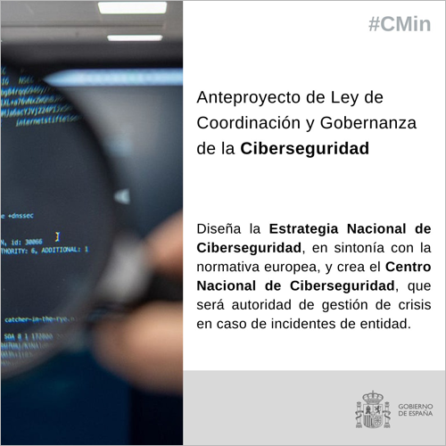 anteproyecto de Ley de Coordinación y Gobernanza de la Ciberseguridad