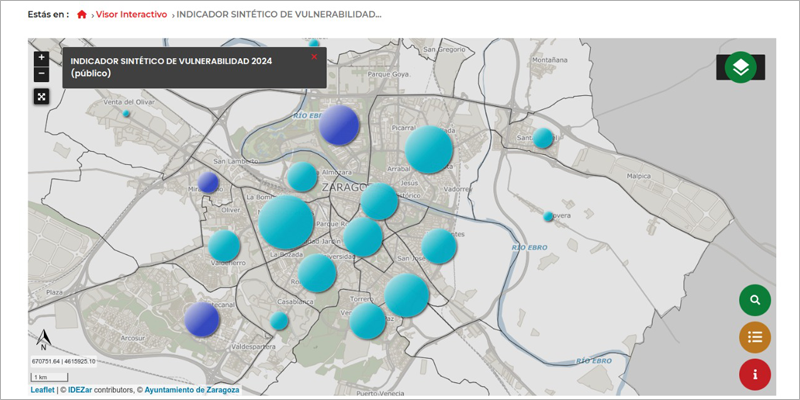 El Ayuntamiento de Zaragoza completa un gemelo digital que mide la vulnerabilidad en toda la ciudad