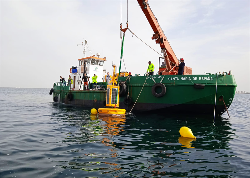 En marcha la red de sensores, boyas y montes submarinos para monitorizar el estado ambiental del Mar Menor