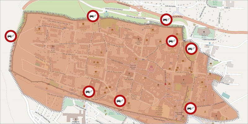 sistema de control de la Zona de Bajas Emisiones de Ávila