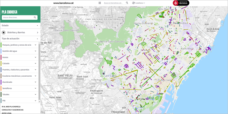 Nexus Geographics colabora en el desarrollo del mapa interactivo del Plan de Mantenimiento Integral de Barcelona