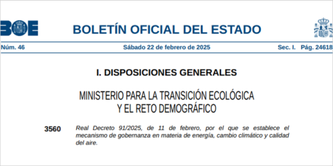 Luz verde al mecanismo de gobernanza en materia de energía, cambio climático y calidad del aire