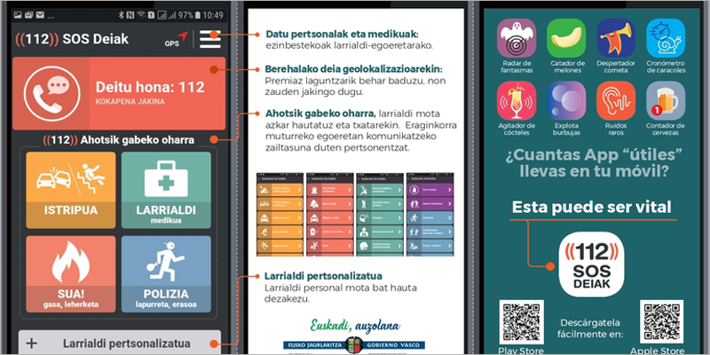 La ciudadanía de Bilbao podrá reportar emergencias a través de la app 112 SOS Deiak