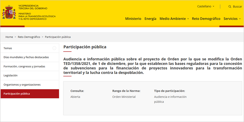 Abierto un proceso de participación pública para hacer frente al reto demográfico