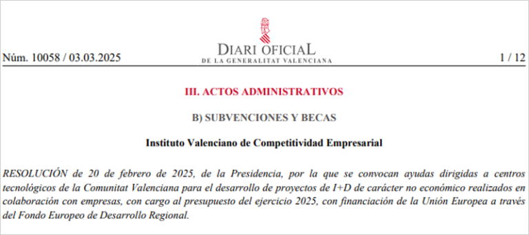 Ayudas para proyectos de I+D+i de centros tecnológicos y empresas de la ...