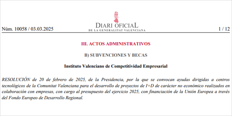 Nuevas ayudas del Ivace+i para proyectos de I+D+i de centros tecnológicos y empresas