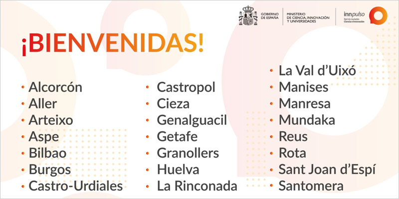 La distinción de ‘Ciudad de la Ciencia y la Innovación’ se concede a 22 municipios