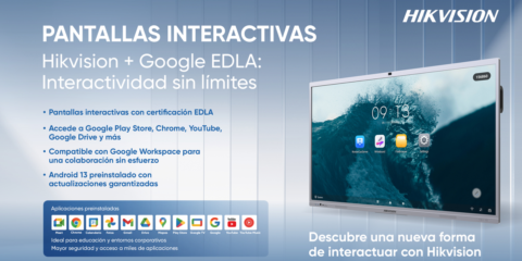 Las pantallas interactivas de Hikvision incorporan la certificación EDLA de Google