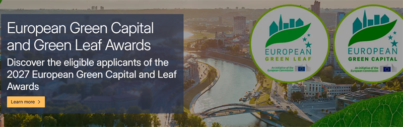 candidatas a los premios Capital Verde Europea y European Green Leaf 2027