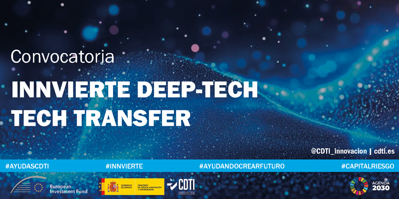 Convocatoria de expresiones de interés del instrumento financiero Innvierte Deep-Tech Tech Transfer