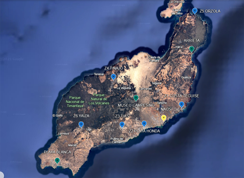 red insular de recarga de vehículos eléctricos de Lanzarote