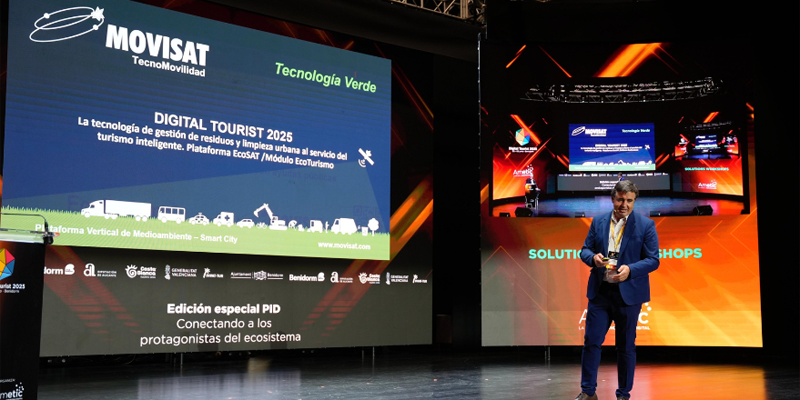 Herick Campos, responsable de área DTI de MOVISAT, presentó la solución tecnológica EcoTurismo en Digital Tourist 2025