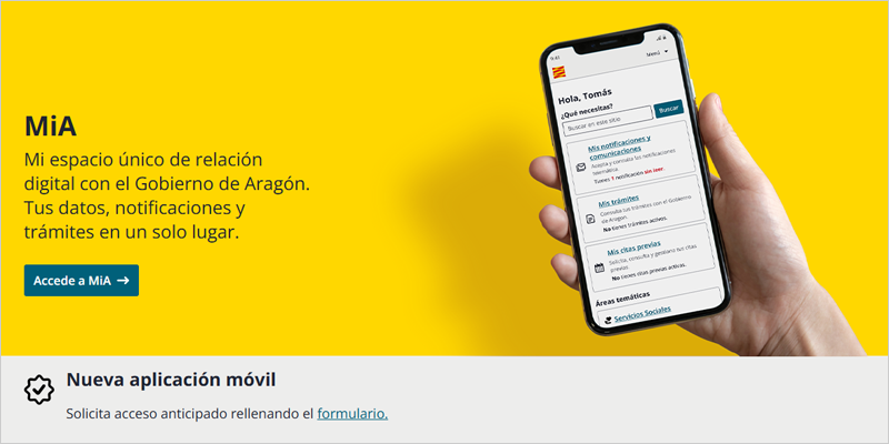 La plataforma de administración electrónica MiA de Aragón incorpora nuevas funcionalidades