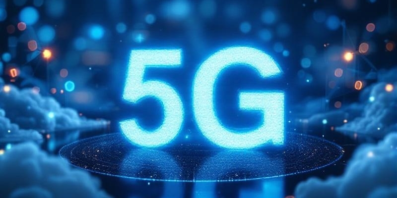 Mapa de Europa con redes y símbolos 5G representando la expansión de la conectividad.