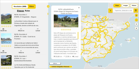 La nueva página web ‘Rutas ciclistas por España’ incluye un visualizador de mapas interactivo
