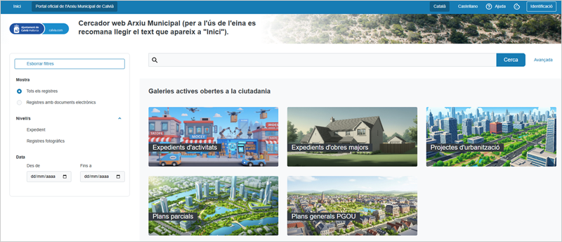 nuevo portal de archivo electrónico de Calvià