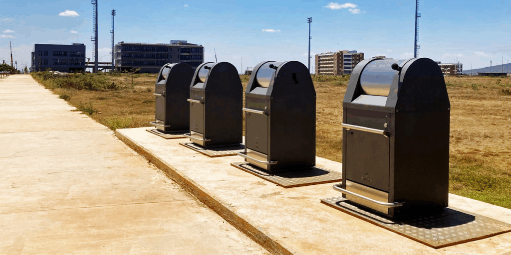 sistema de recogida neumática de residuos en Konza Technopolis