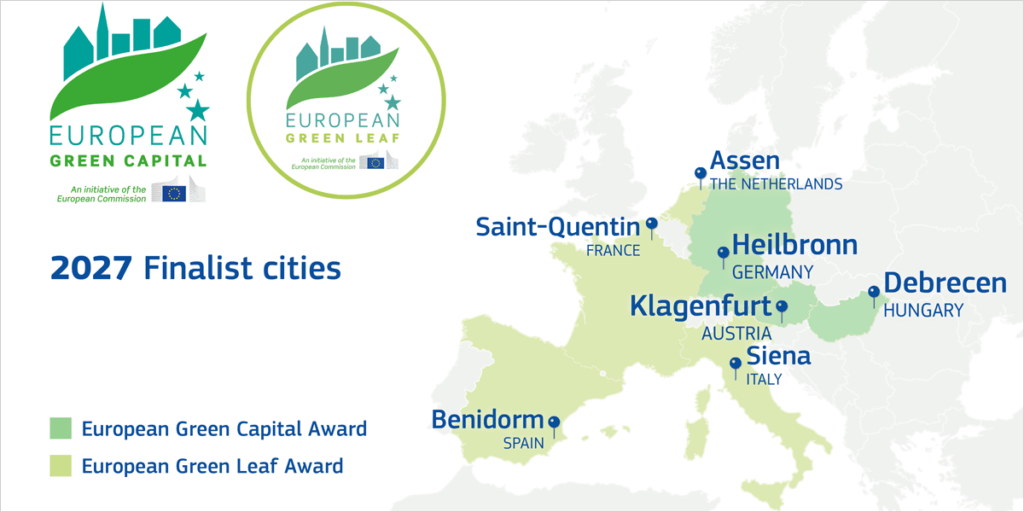 finalistas de los premios Capital Verde Europea y European Green Leaf 2027