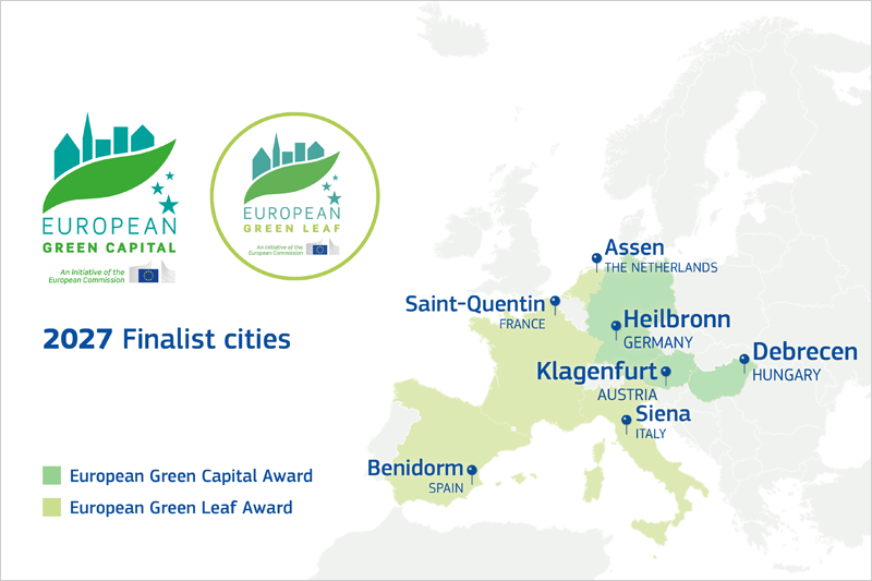 Seleccionadas las finalistas de los premios Capital Verde Europea y European Green Leaf 2027