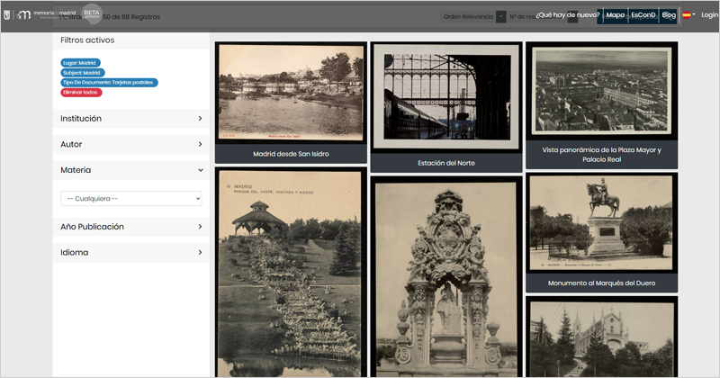 nueva web de la bibliotea digital 'Memoria de Madrid'