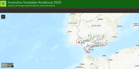 La plataforma online EMA 112 permite consultar en tiempo real el riesgo de incendios en Andalucía