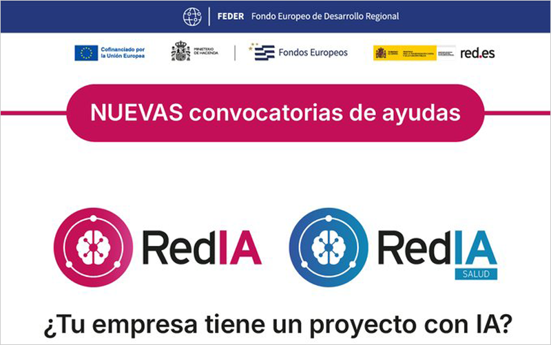 Las ayudas RedIA y RedIA Salud impulsarán la aplicación de la IA en los ámbitos empresarial y sanitario