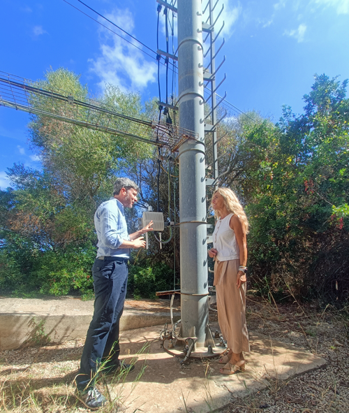 nueva antena de la red iotib en es castell