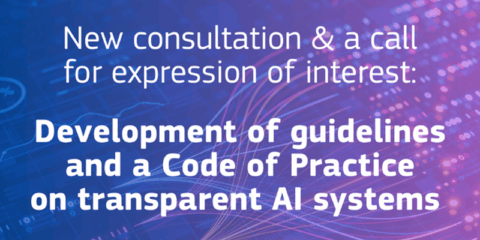 Abierta una consulta para desarrollar directrices y un código de prácticas europeo sobre transparencia e IA