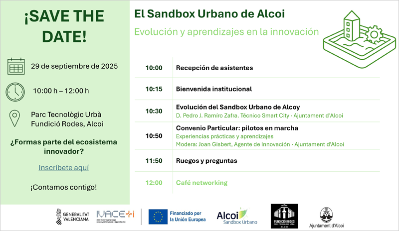 El Ayuntamiento de Alcoy celebra una jornada para compartir la evolución y los aprendizajes del sandbox urbano