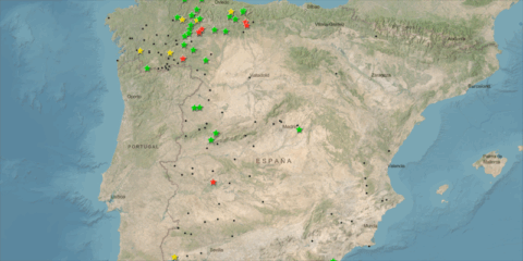 Un mapa online coordinado por la UMA permite visualizar los incendios forestales activos en España