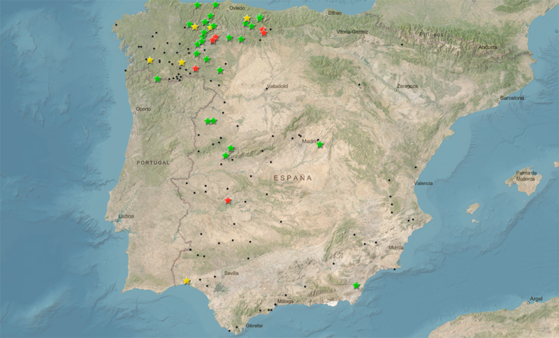 Un mapa online coordinado por la Universidad de Málaga permite consultar los incendios forestales activos en España