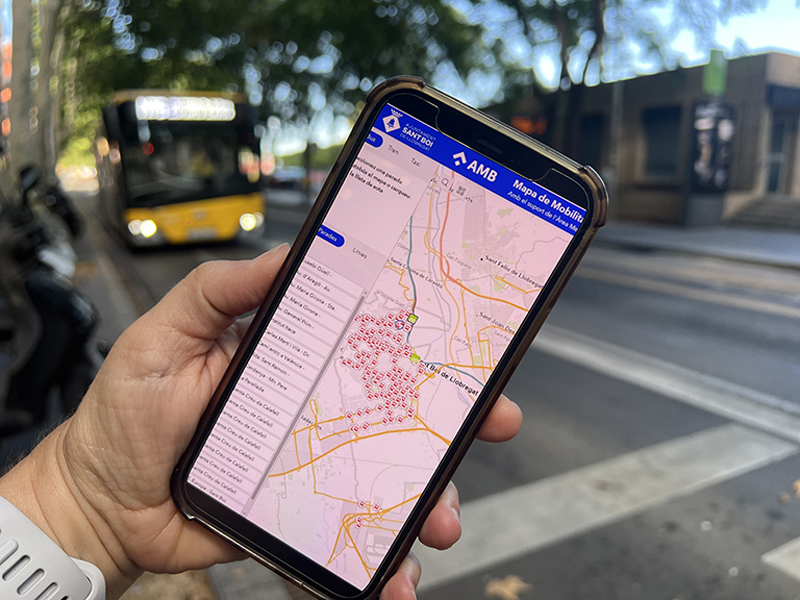 mapa interactivo de movilidad de Sant Boi